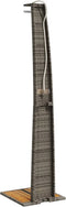 Buitendouche 55x60x224 cm poly rattan en acaciahout grijs