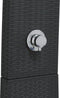 Buitendouche 55x60x224 cm poly rattan en acaciahout zwart