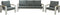 Buitengewoon Boet Benton Loungeset 3 dlg. - Wit