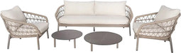Buitengewoon Boet Kaprun Sofa Loungeset - Bruin/Wit