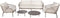 Buitengewoon Boet Kaprun Sofa Loungeset - Bruin/Wit