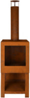 Buitenkachel met houtopslag roest ( 136,3 cm x 38,4 cm ) Esschert Design FF298 Tijdloos Ontwerp Eenvoudig Gebruik Met Houtopslag