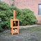 Buitenkachel met houtopslag roest ( 136,3 cm x 38,4 cm ) Esschert Design FF298 Tijdloos Ontwerp Eenvoudig Gebruik Met Houtopslag