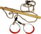 Buitenspeelgoed Keupink - Houten ringtrapeze met mtalen ringen - Rood - PP-Touwen