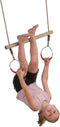 Buitenspeelgoed Keupink - Houten ringtrapeze met mtalen ringen - Rood - PP-Touwen