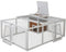 Buitenverblijf voor kleine dieren - KERBL - 132 x 102 x 59 cm - Geïntegreerd huis - Gaas
