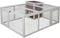 Buitenverblijf voor kleine dieren - KERBL - 132 x 102 x 59 cm - Geïntegreerd huis - Gaas