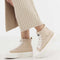 British Knights Kaya Mid - Hoge Sneakers - Platform - Beige - Maat 38