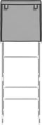 vidaXL - Toiletrek - 2-laags - 56x30x170 - cm - ijzer - grijs