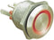 Bulgin MPI002/28/RD MPI002/28/RD Vandalismebestendige druktoets 24 V/DC 0.05 A 1x uit/(aan) Moment Rood (Ø x l) 22 mm x