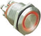 Bulgin MPI002/TERM/BL Vandalismebestendige druktoets 24 V/DC 0.05 A 1x uit/(aan) Moment Blauw (Ø x l) 22 mm x 31 mm IP6