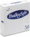 Bulky soft napkins Servetten celllulose wit 2 laags 33x33 cm 1/4 vouw 50 servetten