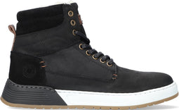 Bullboxer Aof503 Hoge sneakers - Leren Sneaker - Jongens - Zwart - Maat 38