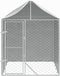 vidaXL - Hondenkennel - met - dak - 2x2x2,5 - m - gegalvaniseerd - staal - zilver