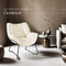 tectake® Fauteuil Kjeld - Loungefauteuil - Bouclé - Ronde relaxfauteuil