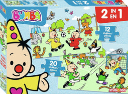 Bumba 2 in 1 puzzel - voetbal - 12 en 20 stukken
