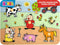 Bumba houten puzzel met nopjes - dieren/boerderij - 7 stukken