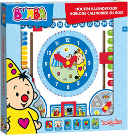 Bumba houten speelgoed kalenderklok leerklok oefenklok - peuter kleuter speelgoed - Bambolino Toys
