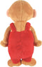 Bumba Poppa knuffel - pluche 20 cm - een aap in een rood broekpak