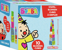 Bumba stapelblokken - 10 blokken in karton - totale hoogte 100 cm