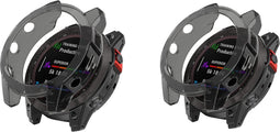 Bumper Protector Set Geschikt Voor Garmin Epix 2e Generatie - 2 Stuks - Zwart