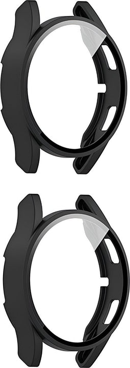 Bumper Screen Protector Set Geschikt Voor Samsung Galaxy Watch 4 44mm - 2 Stuks Bescherm Hoes 360 Graden - Zwart