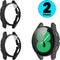 Bumper Screen Protector Set Geschikt Voor Samsung Galaxy Watch 4 44mm - 2 Stuks Bescherm Hoes 360 Graden - Zwart