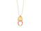 Scmyk NG-276 D - Kogel ketting met druppel en parelmoer - Goudkleurig
