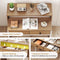 Coast Uitschuifbaar Bureau met 2 Lades en Wielen - 100 x 63 x 88 cm - Natuurlijke Houtkleur
