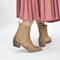 PS Poelman TARTOR - Dames Enkellaarzen - Beige Leer met Snake Print - Maat 37
