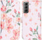 iMoshion Hoesje Geschikt voor Samsung Galaxy S21 Hoesje Met Pasjeshouder - iMoshion Design Softcase Bookcase - Meerkleurig / Blossom Watercolor