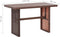 vidaXL - Tuintafel - 110x60x67 - cm - poly - rattan - bruin