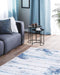BURDUR - Laagpolig vloerkleed - Blauw - 140 x 200 cm - Polyester