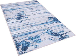 BURDUR - Laagpolig vloerkleed - Blauw - 80 x 150 cm - Polyester