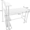 Bureau computer tafel - 3 opbergplanken - metaal hout - 120 cm breed - wit