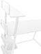 Bureau computer tafel - 3 opbergplanken - metaal hout - 120 cm breed - wit