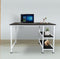 Bureau computer tafel - met opbergplanken - 110 cm breed - wit zwart
