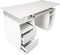 Bureau computertafel - praktisch veel opbergruimte in lades en vakken - 120 cm breed - wit