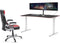 Bureau computertafel Thomas - game bureau - 160 cm x 80 cm - wit zwart