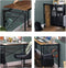 Bureau - industrieel - hout metaal - 120x60x75cm - bruin zwart