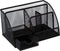 Bureau organizer/pennenbak - sorteer rekje - draadmetaal - zwart - L22 x B13 x H14 cm - kantoor/bureau artikelen