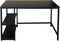 Bureau Stoer - computertafel - industrieel design - met opbergplanken - zwart