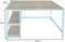 Bureau Stoer - computertafel - industrieel design - met opbergruimte - wit bruin
