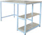 Bureau Stoer - computertafel - industrieel design - met opbergruimte - wit bruin