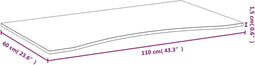 Bureaublad 110x60x1,5 cm bamboe