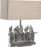 Bureaulamp DKD Home Decor 36 x 21,5 x 43 cm Zilverkleurig Beige Metaal Hars 220 V 50 W