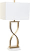 Bureaulamp DKD Home Decor 40 x 23 x 79 cm Gouden Metaal Wit Marmer 40 W 240 V