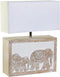 Bureaulamp DKD Home Decor Bruin Wit 220 V 50 W Indiaas (33 x 12 x 41 cm)
