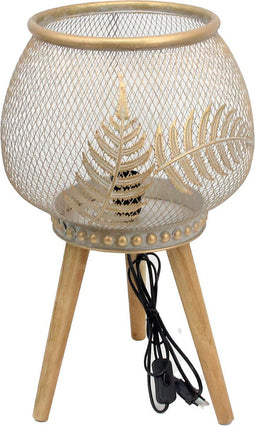 Bureaulamp DKD Home Decor Gouden Metaal Hout (33 x 33 x 51 cm)