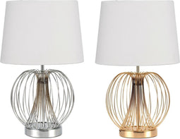 Bureaulamp DKD Home Decor Metaal Polyester 50 W (32.5 x 32.5 x 52 cm) (2 Stuks)